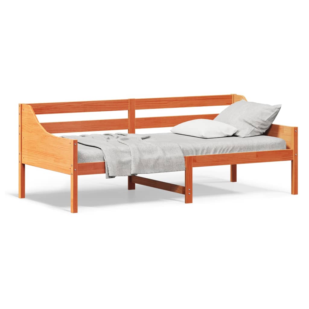 Day Bed without Mattress Wax Brown 80x200 cm Solid Wood Pine - Bargainia.com - 