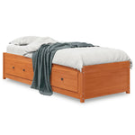Day Bed without Mattress Wax Brown 90x190 cm Single Solid Wood Pine - Bargainia.com - 