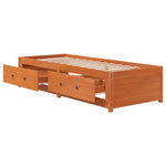 Day Bed without Mattress Wax Brown 90x190 cm Single Solid Wood Pine - Bargainia.com - 