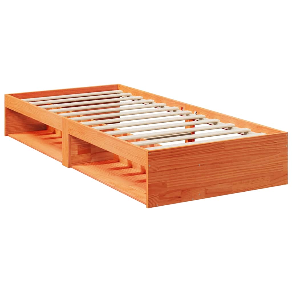 Day Bed without Mattress Wax Brown 90x190 cm Solid Wood Pine - Bargainia.com - 