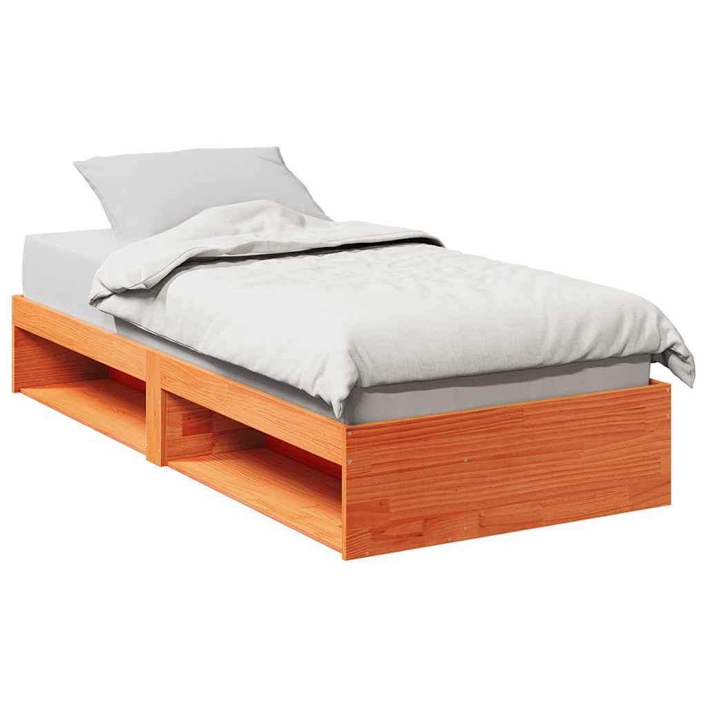 Day Bed without Mattress Wax Brown 90x190 cm Solid Wood Pine - Bargainia.com - 