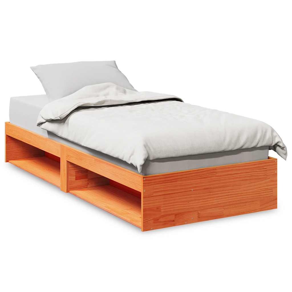 Day Bed without Mattress Wax Brown 90x190 cm Solid Wood Pine - Bargainia.com - 