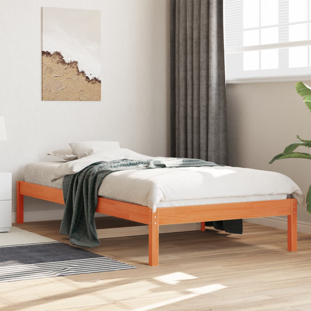 Day Bed without Mattress Wax Brown 90x200 cm Solid Wood Pine - Bargainia.com - 