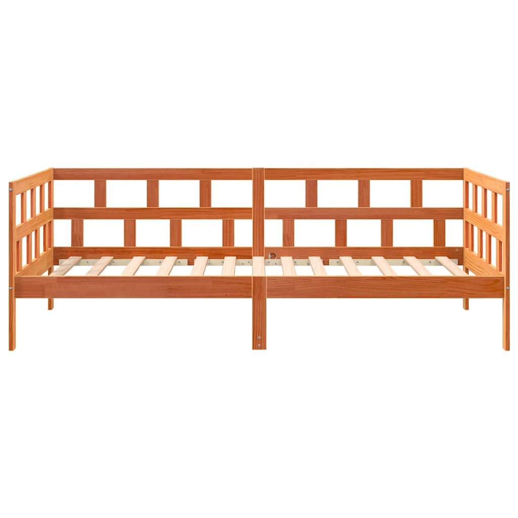 Day Bed without Mattress Wax Brown 90x200 cm Solid Wood Pine - Bargainia.com - 