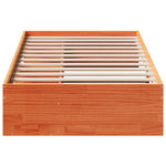 Day Bed without Mattress Wax Brown 90x200 cm Solid Wood Pine - Bargainia.com - 