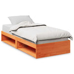 Day Bed without Mattress Wax Brown 90x200 cm Solid Wood Pine - Bargainia.com - 