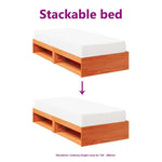 Day Bed without Mattress Wax Brown 90x200 cm Solid Wood Pine - Bargainia.com - 