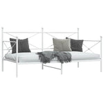 Day Bed without Mattress White 100x190 cm Steel - Bargainia.com - 
