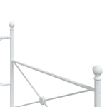 Day Bed without Mattress White 100x190 cm Steel - Bargainia.com - 