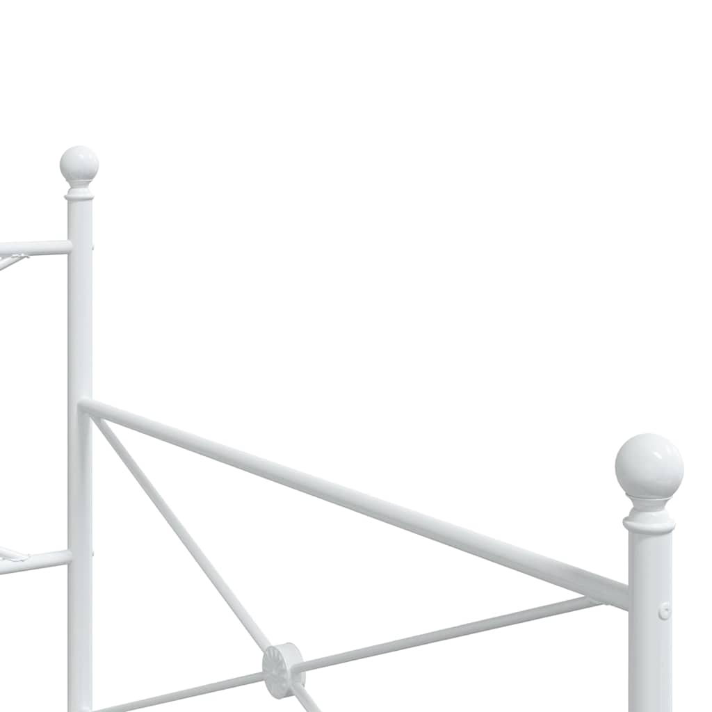 Day Bed without Mattress White 100x190 cm Steel - Bargainia.com - 