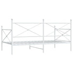 Day Bed without Mattress White 100x190 cm Steel - Bargainia.com - 
