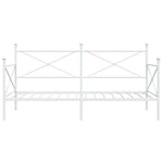 Day Bed without Mattress White 100x190 cm Steel - Bargainia.com - 