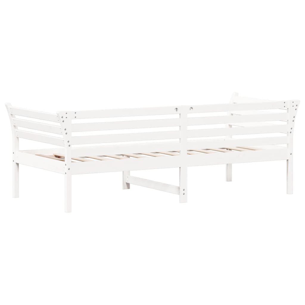 Day Bed without Mattress White 100x200 cm Solid Wood Pine - Bargainia.com - 