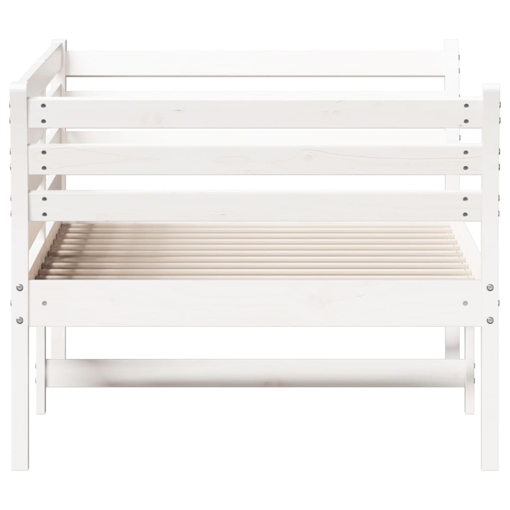 Day Bed without Mattress White 100x200 cm Solid Wood Pine - Bargainia.com - 