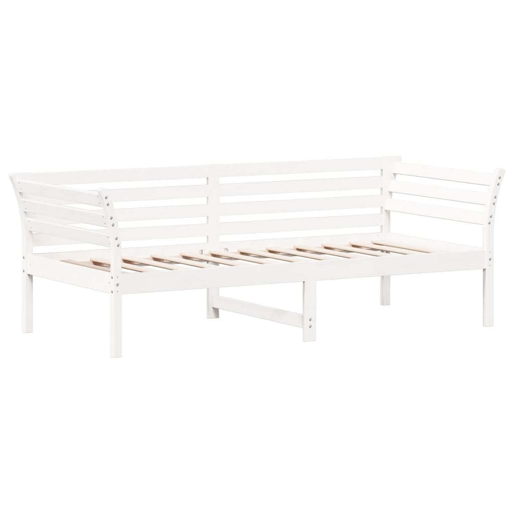 Day Bed without Mattress White 100x200 cm Solid Wood Pine - Bargainia.com - 