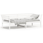 Day Bed without Mattress White 100x200 cm Solid Wood Pine - Bargainia.com - 