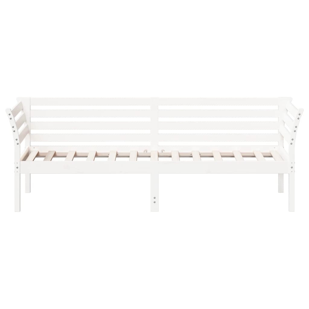 Day Bed without Mattress White 100x200 cm Solid Wood Pine - Bargainia.com - 