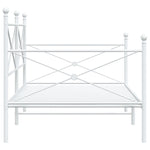 Day Bed without Mattress White 100x200 cm Steel - Bargainia.com - 
