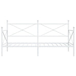 Day Bed without Mattress White 100x200 cm Steel - Bargainia.com - 