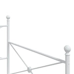 Day Bed without Mattress White 107x203 cm Steel - Bargainia.com - 