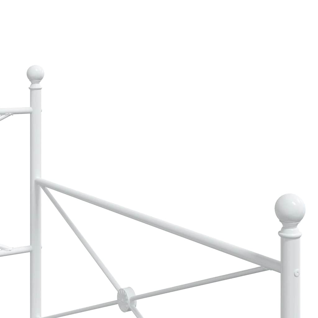 Day Bed without Mattress White 107x203 cm Steel - Bargainia.com - 