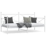 Day Bed without Mattress White 107x203 cm Steel - Bargainia.com - 
