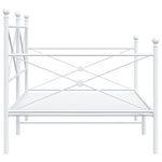 Day Bed without Mattress White 107x203 cm Steel - Bargainia.com - 
