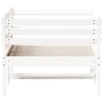 Day Bed without Mattress White 75x190 cm Small Single Solid Wood Pine - Bargainia.com - 