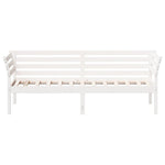 Day Bed without Mattress White 75x190 cm Small Single Solid Wood Pine - Bargainia.com - 