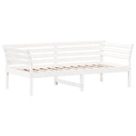 Day Bed without Mattress White 75x190 cm Small Single Solid Wood Pine - Bargainia.com - 