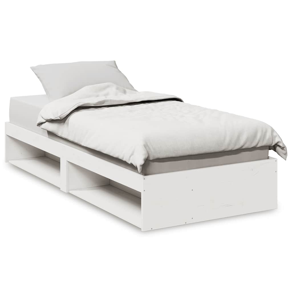 Day Bed without Mattress White 75x190 cm Solid Wood Pine - Bargainia.com - 