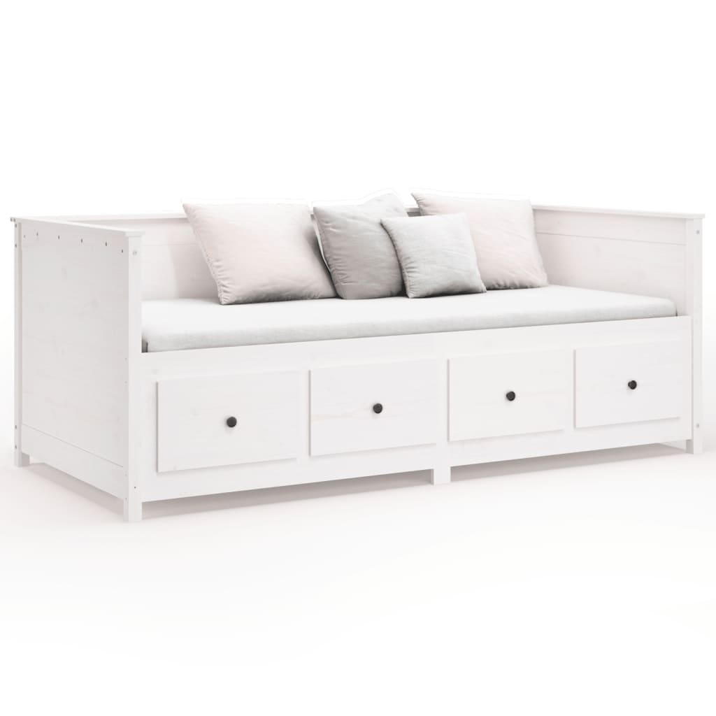 Day Bed without Mattress White 80x200 cm Solid Wood Pine - Bargainia.com - 