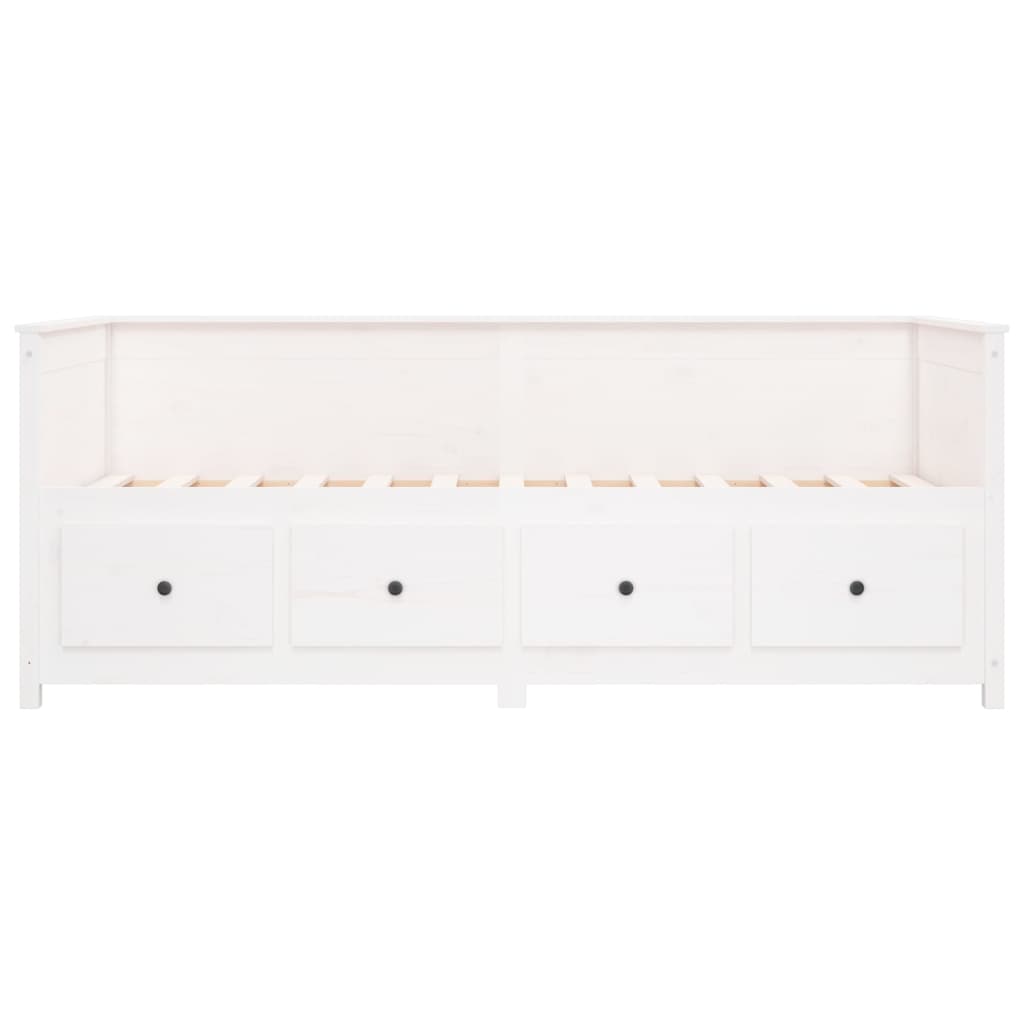 Day Bed without Mattress White 80x200 cm Solid Wood Pine - Bargainia.com - 