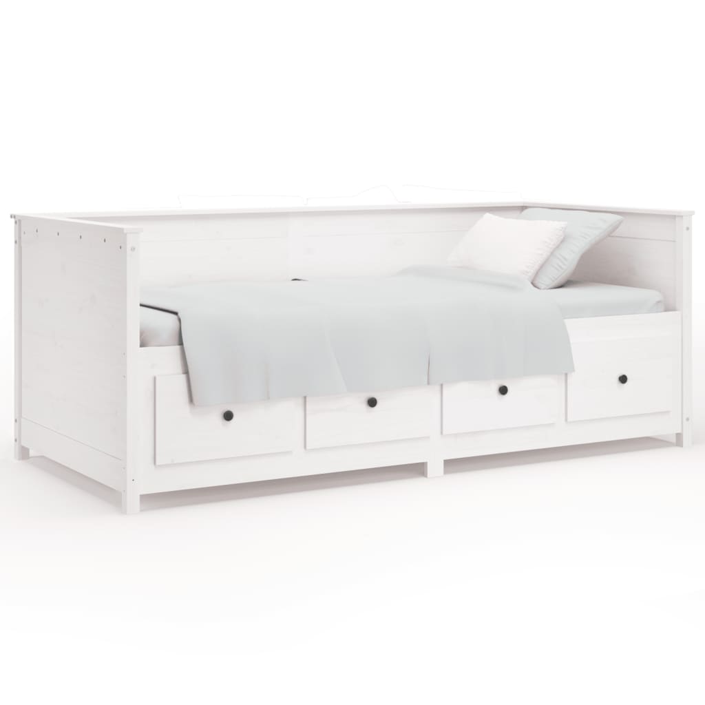 Day Bed without Mattress White 80x200 cm Solid Wood Pine - Bargainia.com - 