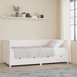 Day Bed without Mattress White 80x200 cm Solid Wood Pine - Bargainia.com - 