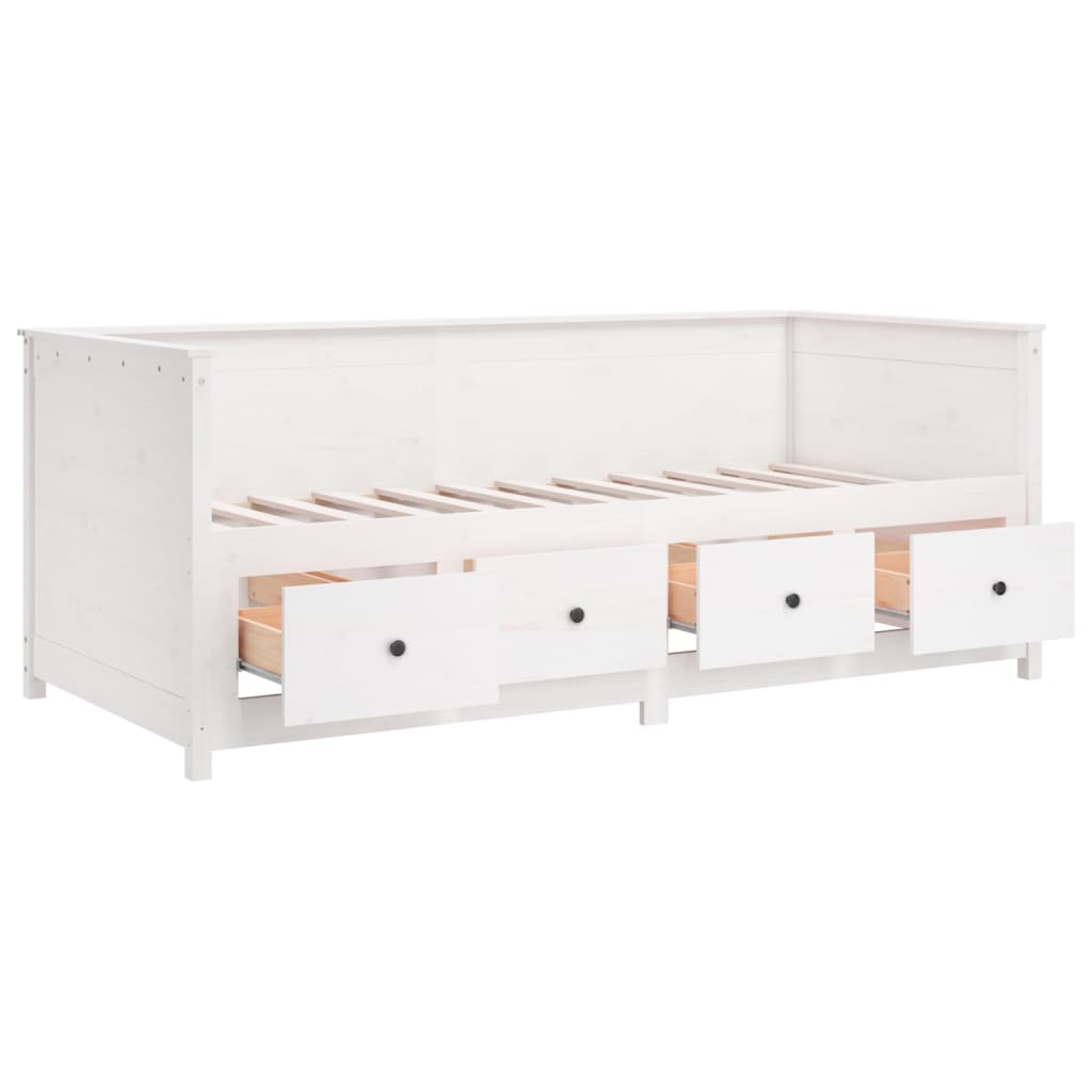 Day Bed without Mattress White 80x200 cm Solid Wood Pine - Bargainia.com - 
