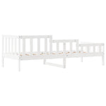 Day Bed without Mattress White 80x200 cm Solid Wood Pine - Bargainia.com - 