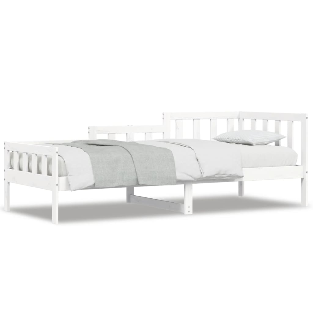 Day Bed without Mattress White 80x200 cm Solid Wood Pine - Bargainia.com - 