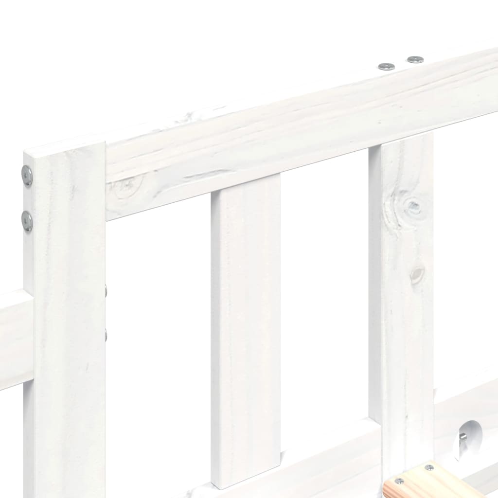 Day Bed without Mattress White 80x200 cm Solid Wood Pine - Bargainia.com - 