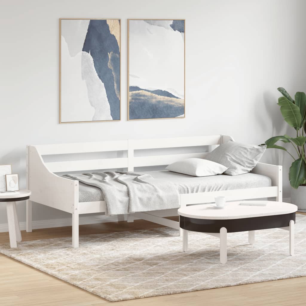 Day Bed without Mattress White 80x200 cm Solid Wood Pine - Bargainia.com - 