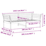 Day Bed without Mattress White 80x200 cm Solid Wood Pine - Bargainia.com - 
