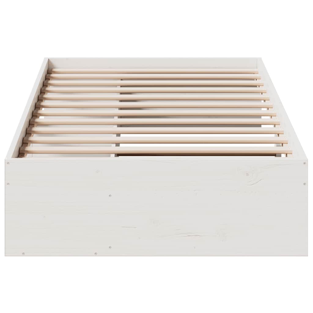 Day Bed without Mattress White 80x200 cm Solid Wood Pine - Bargainia.com - 
