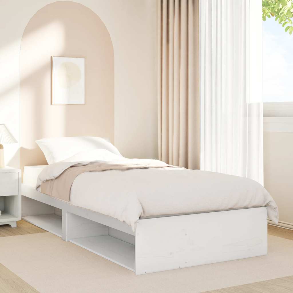 Day Bed without Mattress White 80x200 cm Solid Wood Pine - Bargainia.com - 