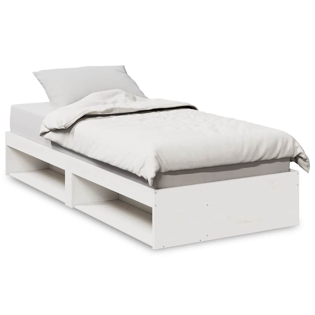 Day Bed without Mattress White 80x200 cm Solid Wood Pine - Bargainia.com - 