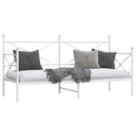 Day Bed without Mattress White 80x200 cm Steel - Bargainia.com - 