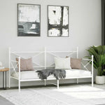 Day Bed without Mattress White 80x200 cm Steel - Bargainia.com - 