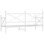 Day Bed without Mattress White 80x200 cm Steel - Bargainia.com - 