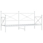 Day Bed without Mattress White 80x200 cm Steel - Bargainia.com - 