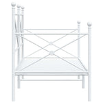 Day Bed without Mattress White 80x200 cm Steel - Bargainia.com - 