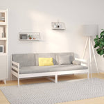 Day Bed without Mattress White 80x200cm Solid Wood Pine - Bargainia.com - 